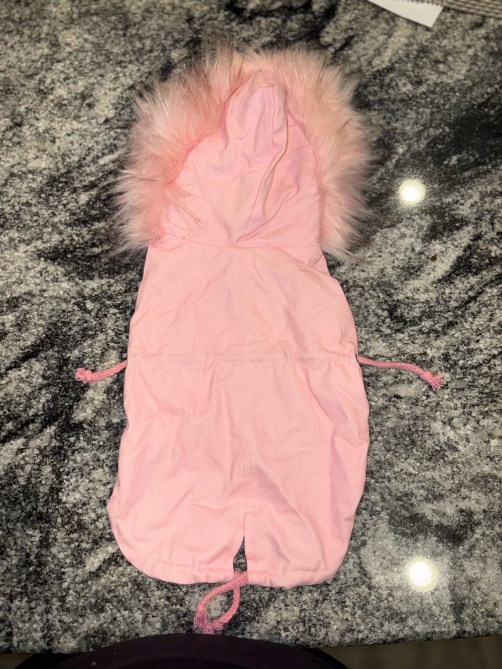Pink dog Faux-Fur Trim jacket